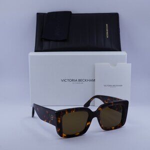Victoria Beckham VB653S 234 Square Sunglasses – Havana/Brown